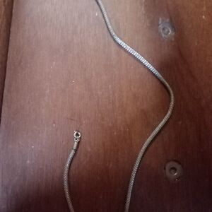 Long silver lady necklace